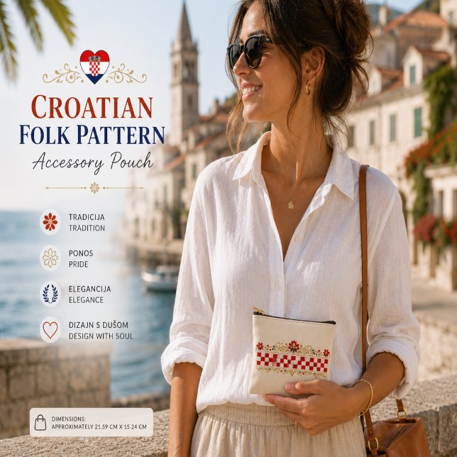 Croatian Folk Pattern Accessory Pouch (Creator Uploaded)