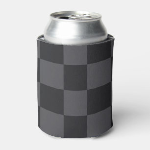 Croatian Geometric Black Grey Bold Checkers Can Cooler