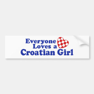 Croatian Girl Bumper Sticker