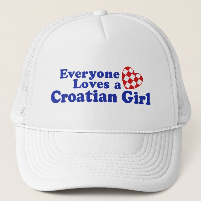 Croatian Girl Trucker Hat (Front)