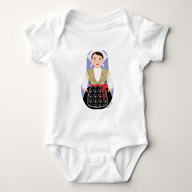 Croatian, Istrian Matryoshka Baby Bodysuit (Front)