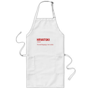 CROATIAN Language Long Apron