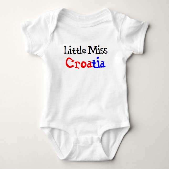 croatian little miss baby bodysuit (Front)