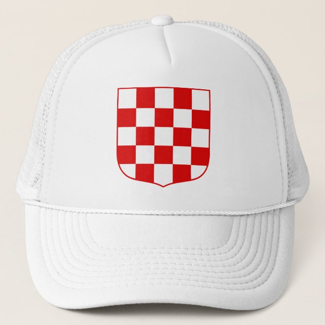 Croatian pattern coat of arms trucker hat (Front)