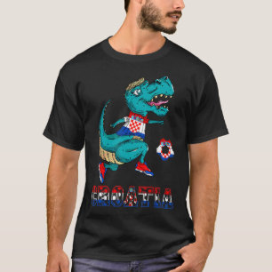 Croatian Pride Dino T-Rex Hrvatska Soccer Team Cro T-Shirt