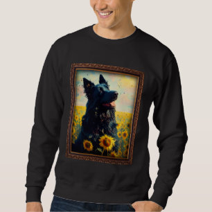 Croatian Sheepdog Painting Sunflower Flower Mom Wo Sweatshirt