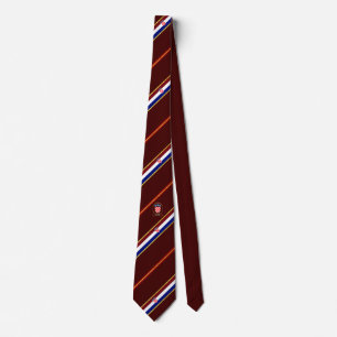 Croatian stripes flag tie
