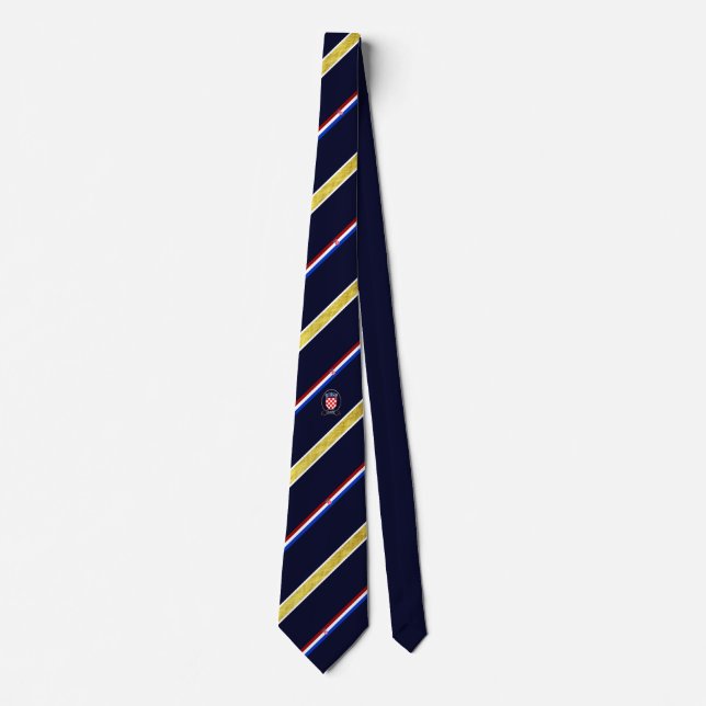 Croatian stripes flag tie (Front)
