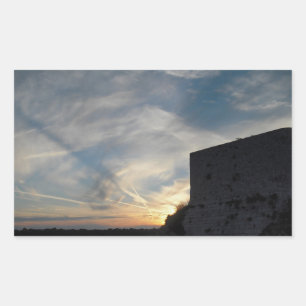 Croatian sunset rectangular sticker