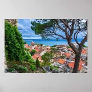 Croatian town Omis Poster