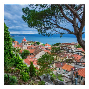 Croatian town Omis Poster