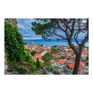 Croatian town Omis Poster