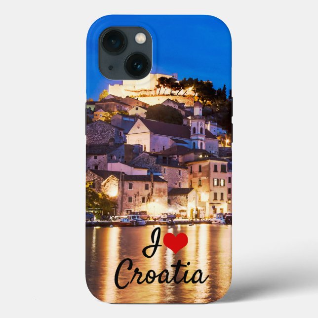 Croatian town Sibenik at night Case-Mate iPhone Case (Back)