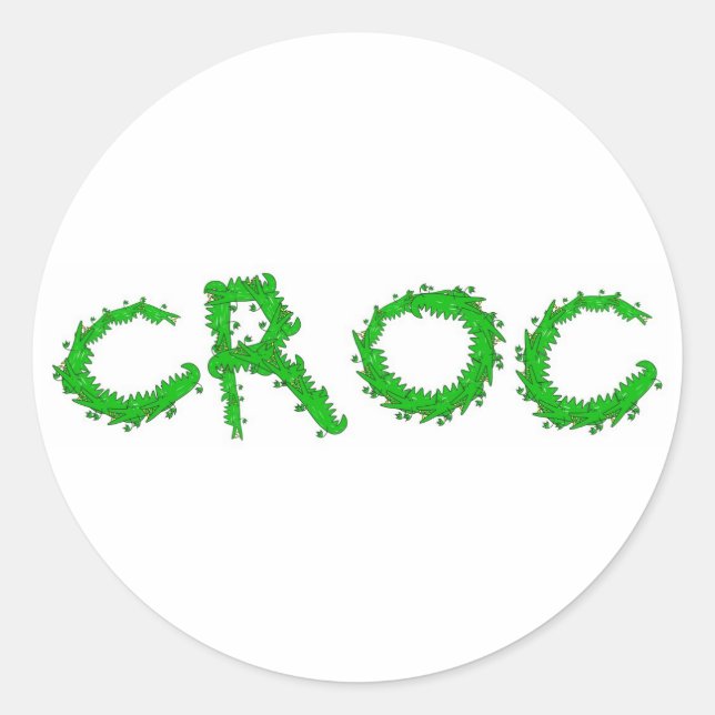 Croc Classic Round Sticker (Front)