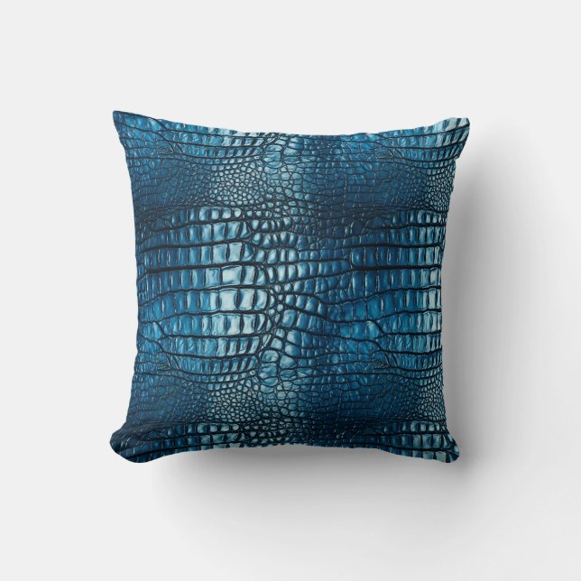 Croc Print Throw Pillow (Front)