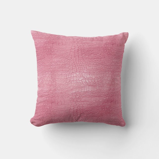 Croc Print Throw Pillow (Front)