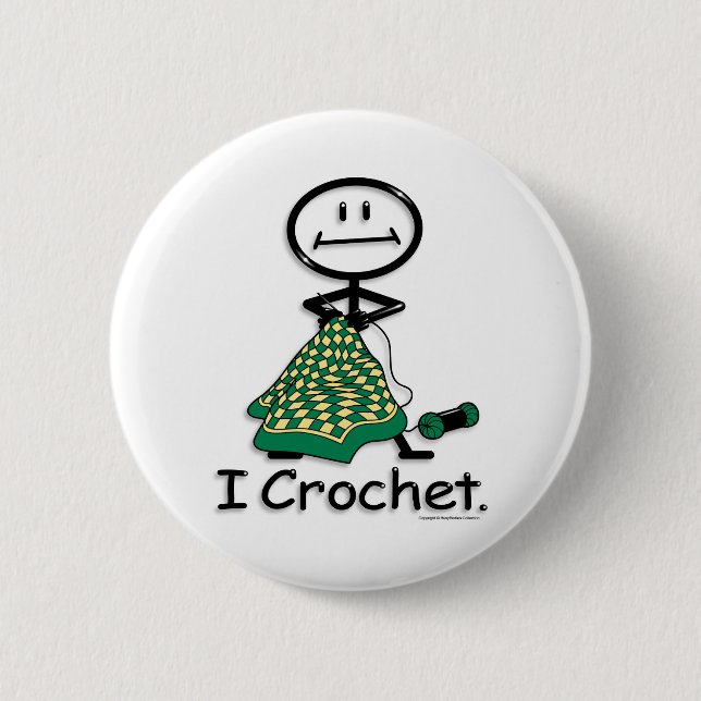 Crochet 6 Cm Round Badge (Front)
