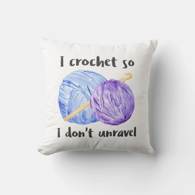 Crochet Balls of Yarn Cushion (Front)