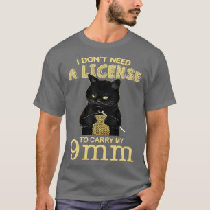 Crochet Cat I Dont Need A License T-Shirt