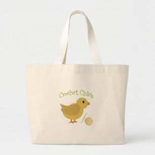 Crochet Chick Large Tote Bag