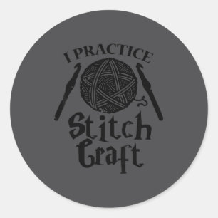 Crochet Craft Classic Round Sticker