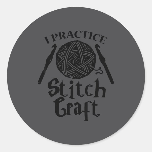 Crochet Craft  Classic Round Sticker (Front)