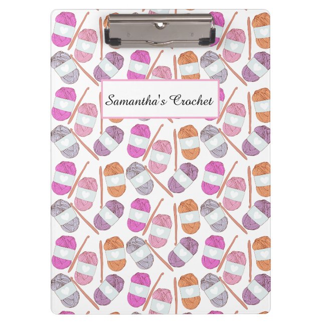 Crochet Craft Yarn Clipboard (Front)