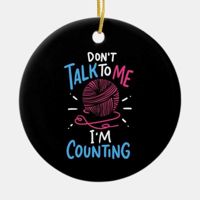 Crochet Crocheting Ceramic Tree Decoration (Front)