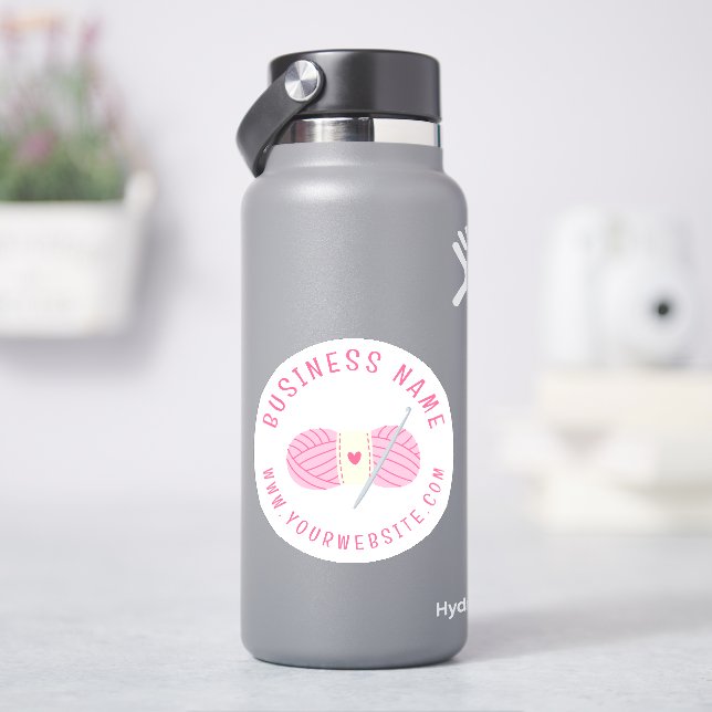 Crochet Crocheting Website Custom Business Name (HydroFlask)