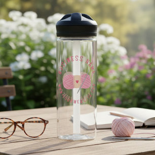 Crochet Crocheting Website Custom Business Name Water Bottle