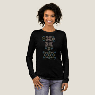 Crochet Floral Lace Pattern Tri-Blend Shirt