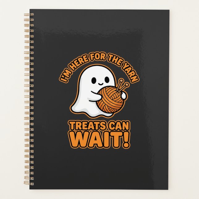 Crochet Ghost Yarn Halloween Design Planner (Front)