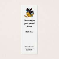 crochet gift tag with washing instructions