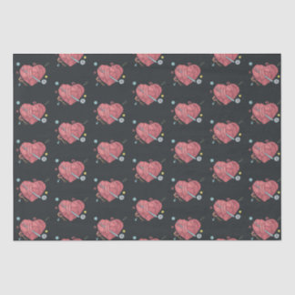 Crochet Heart Yarn Pattern Tissue Paper