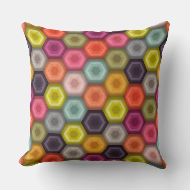 crochet honeycomb cushion (Front)