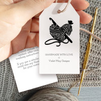 Crochet Hook and Yarn Heart Handmade with Love