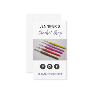 Crochet Hook Handmade Craft Business Card