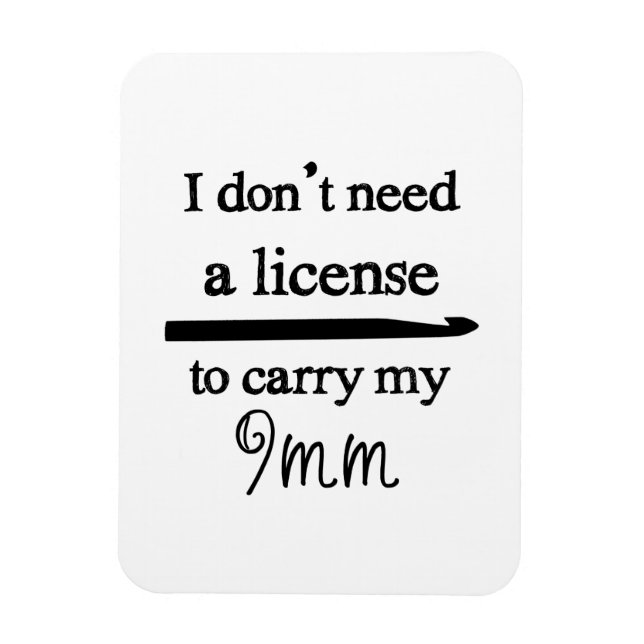 Crochet Hook License Magnet (Vertical)