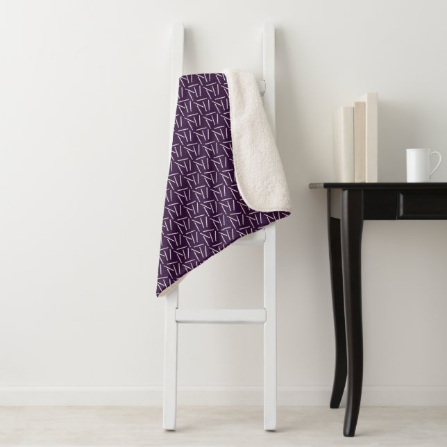 Crochet Hooks Print Crafts Plum Sherpa Blanket (In Situ)