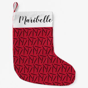 Crochet Hooks Print Custom Name/Colour Crafts Small Christmas Stocking