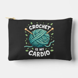 Crochet is my cardio Sewing yarn  Fitness   Accessory Pouch
