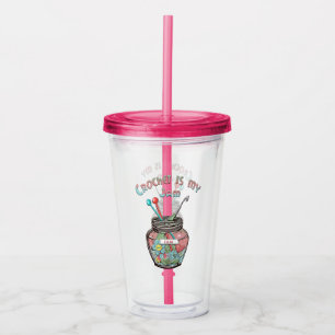 Crochet Is My Jam Acrylic Tumbler