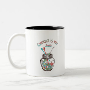 Crochet is my Jam Two-Tone Coffee Mug