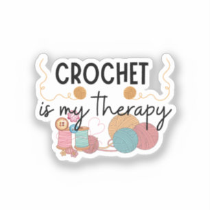 Crochet Is My Therapy Yarn Balls Art