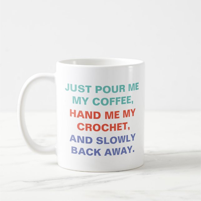 Crochet Joke Coffee Mug (Left)