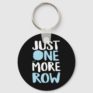 Crochet Just One More Row Yarn And Hook Needle  Key Ring