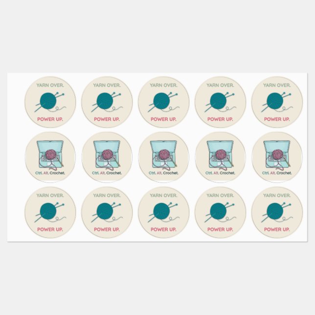 Crochet Label Stickers (Sheet)