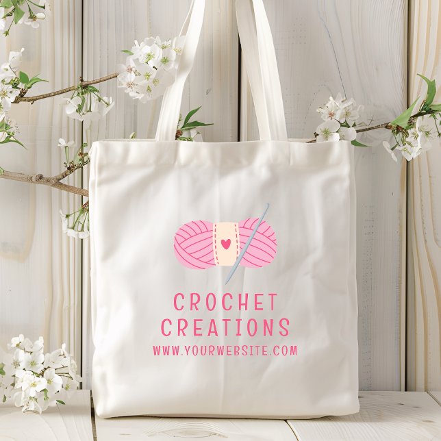 Crochet Modern Crocheting Personalised Business Tote Bag (Creator Uploaded)