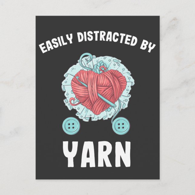 Crochet Mother Needle Crafter Yarn Knitting Postcard (Front)