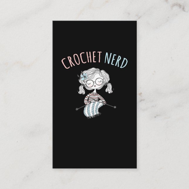 Crochet Mum Hobby Crafting Grandma Yarn Lover Business Card (Front)